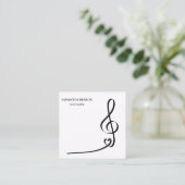 Piano Musician Visitenkarte mit Musiknote (Stehend Vorderseite)