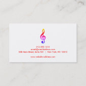 Piano Musician Visitenkarte mit Musiknote (Rückseite)
