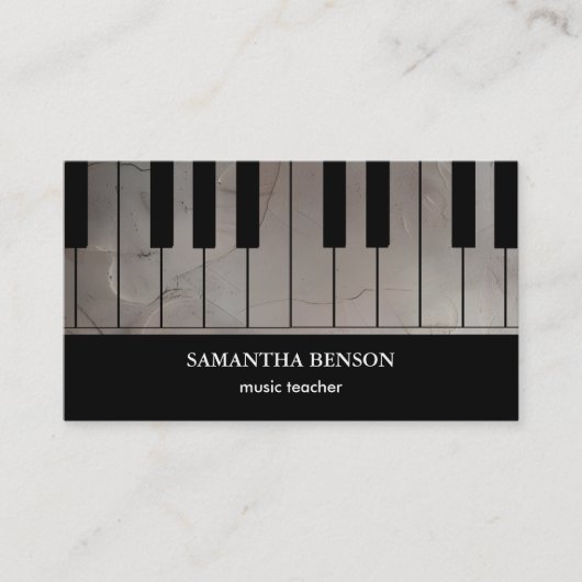 Piano Musician Visitenkarte mit Musiknote (Vorderseite)