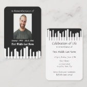 Piano-Musiker Stadtbild Visitenkarte (Vorne/Hinten)