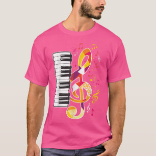 Piano Musiknote Piano Klaviertasten Klavierspieler T-Shirt