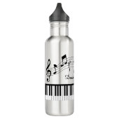 Piano-Musiknoten Custom Colors Personalisiert Edelstahlflasche (Links)