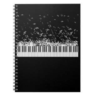Piano-Musiknoten Instrument Musician Pianist Notizblock