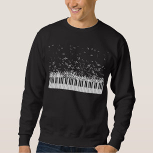Piano-Musiknoten Instrument Musician Pianist Sweatshirt
