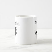 Piano Musiknoten Script Name Schwarz-weiß Coffee m Kaffeetasse (Mittel)