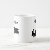 Piano Musiknoten Script Name Schwarz-weiß Coffee m Kaffeetasse (Mittel)