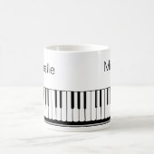 Piano Musiknoten Script Name Schwarz-weiß Coffee m Kaffeetasse (Mittel)