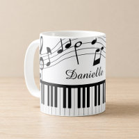 Piano-Musiknoten Skriptname Schwarz-weiß