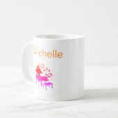 Piano-Musiknoten Skriptname Schwarz-weiß Kaffeetasse (Vorderseite Links)