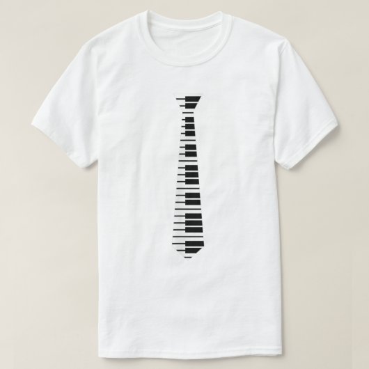Piano Neck Tie Funny Humors Keyboard Music Playe T-Shirt (Design vorne)