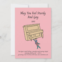 Piano Niaid AI Generated Viktorianisch Holiday Car Feiertagskarte