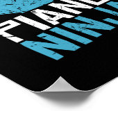 Piano Ninja Clef Music Poster (Ecke)