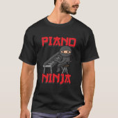 Piano Ninja Funny Keyboard Player Pianist Geschenk T-Shirt (Vorderseite)