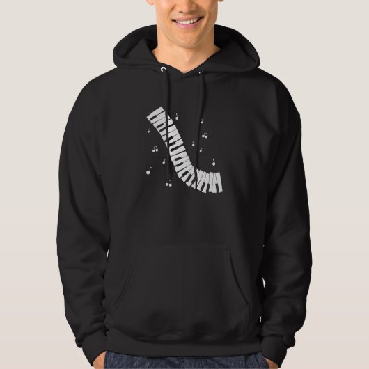 Piano Notes Hoodie (Vorderseite)