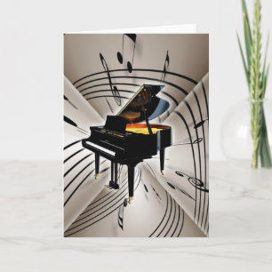 Piano Notes und staff Karte