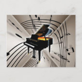 Piano Notes und staff Postkarte (Vorderseite)