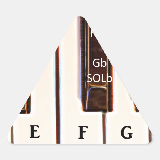 Piano Octave DO RE MI Dreieckiger Aufkleber (Vorderseite)