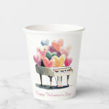 Piano of Love Hearts Valentine's Day