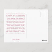 Piano of Love Hearts Valentine's Day Postkarte (Rückseite)