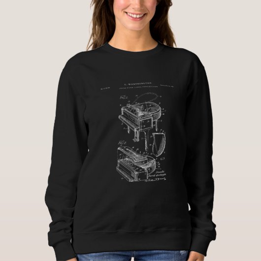 Piano Patent Music Sweatshirt (Vorderseite)