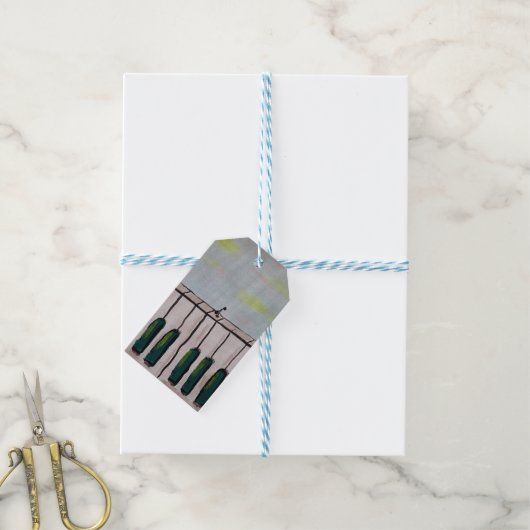 Piano People Gift Tag Geschenkanhänger (Mit Garn)