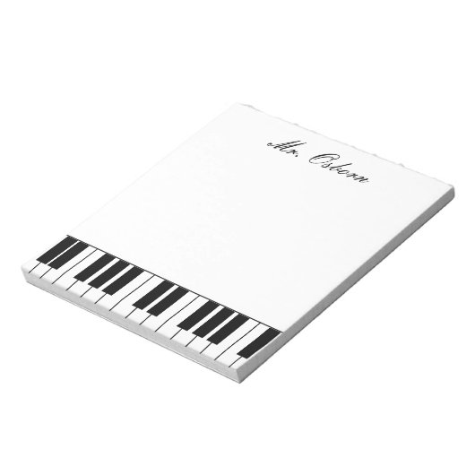 Piano Personalisiert Notepad Notizblock (Rotiert)