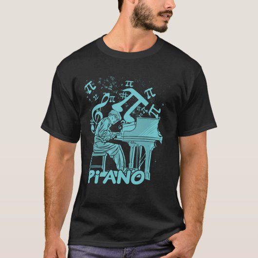 Piano Pi 3 14 Day Symbol Math & Science Music Pun T-Shirt (Vorderseite)