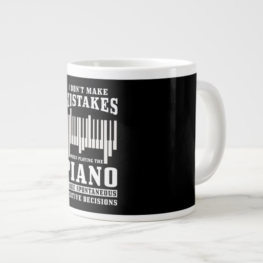 Piano Pianist Gift Jumbo-Tasse (Vorderseite Rechts)