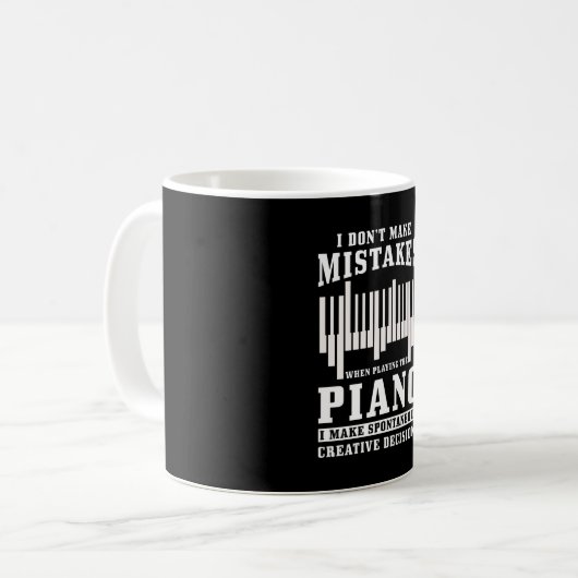 Piano Pianist Gift Kaffeetasse (Vorderseite Links)