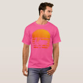 Piano Pianist Retro Sunset Piano T-Shirt (Vorne ganz)