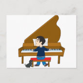 Piano Player and Dog Postkarte (Vorderseite)