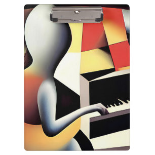Piano Player - Art von Airbrush Klemmbrett
