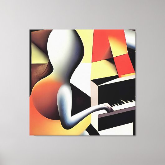 Piano Player - Art von Airbrush Leinwanddruck (Vorderseite)