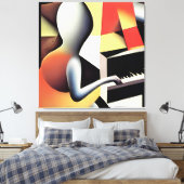 Piano Player - Art von Airbrush Leinwanddruck (Insitu (Schlafzimmer))