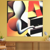 Piano Player - Art von Airbrush Leinwanddruck (Insitu (Wohnzimmer))