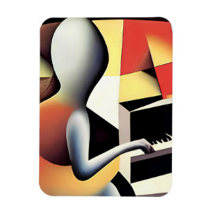 Piano Player - Art von Airbrush Magnet