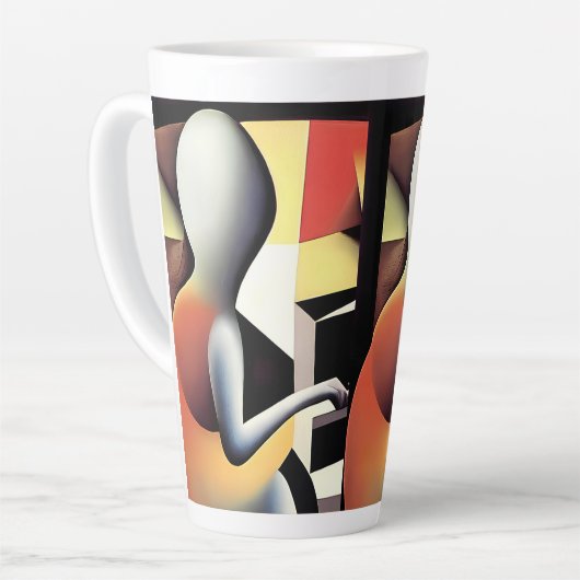 Piano Player - Art von Airbrush Milchtasse (Linke Ecke)