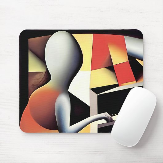 Piano Player - Art von Airbrush Mousepad (Mit Mouse)