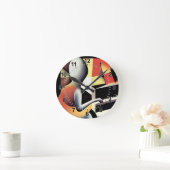 Piano Player - Art von Airbrush Runde Wanduhr (Zuhause)