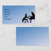 Piano Player Blue Visitenkarte (Vorne/Hinten)
