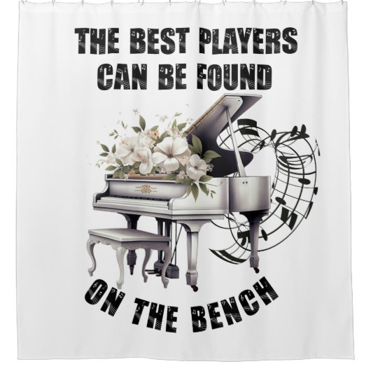 Piano Player Duschvorhang (Vorderseite)