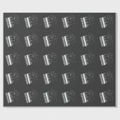 Piano Player Flying Musiknote Bird Pianist Geschenkpapier (Flach)