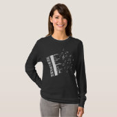 Piano Player Flying Musiknote Bird Pianist T-Shirt (Vorne ganz)