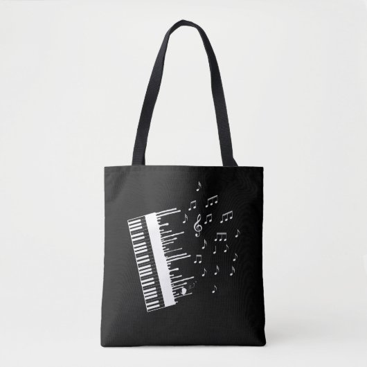 Piano Player Flying Musiknote Bird Pianist Tasche (Vorderseite)