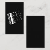 Piano Player Flying Musiknote Bird Pianist Visitenkarte (Vorne/Hinten)