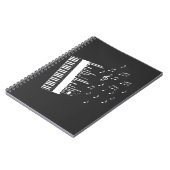 Piano Player Flying Musiknotens Bird Pianist Notizblock (Linke Seite)