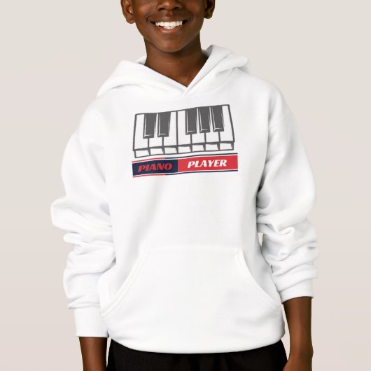 Piano Player Keyboard Piano Keys Hoodie (Vorderseite)
