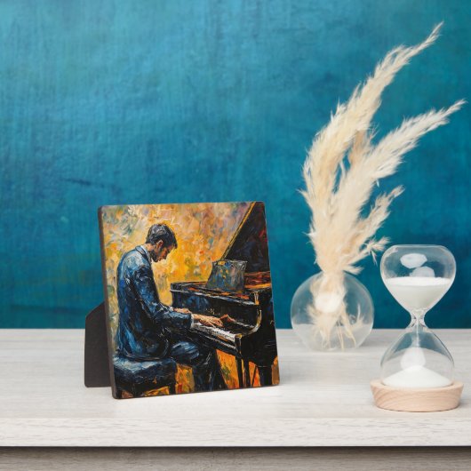 Piano Player - Ölgemälde Fotoplatte (InSitu)