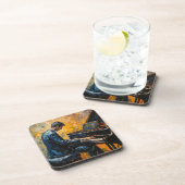 Piano Player - Ölgemälde Getränkeuntersetzer (Rechte Seite)