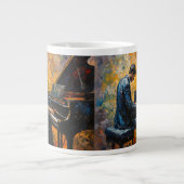 Piano Player - Ölgemälde Jumbo-Tasse (Vorderseite)